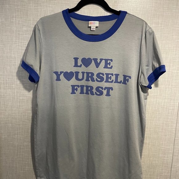 Lula Roe "Love Yourself First" T-Shirt - Picture 1 of 2